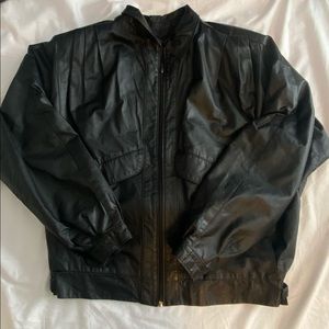 vintage leather bomber jacket || URU SWEATERS - ARGENTINA